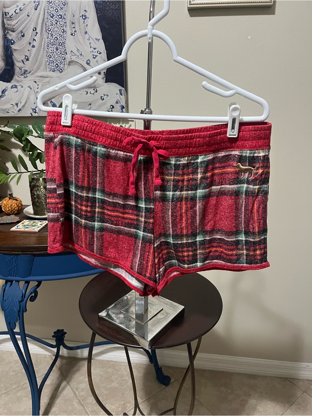 Victoria’s Secret Pink Plaid Boxer Pajama Shorts L